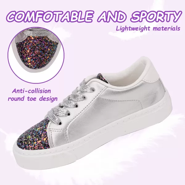 ToandonToddler Kids Sneakers Sparkle Fashion Glitter Sequins Canvas Shoes