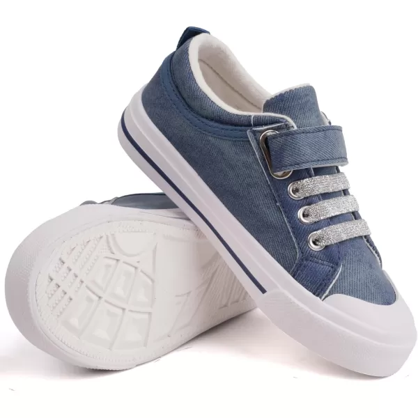ToandonToddler Kids Sneakers Sparkle Fashion Glitter Sequins Canvas Shoes