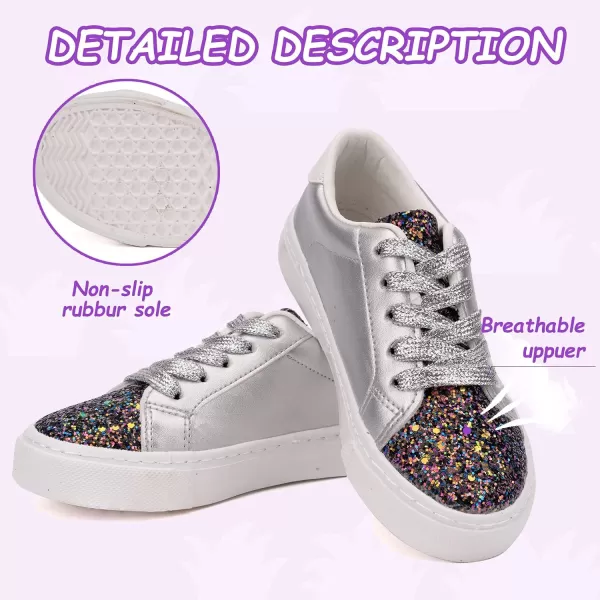 ToandonToddler Kids Sneakers Sparkle Fashion Glitter Sequins Canvas Shoes