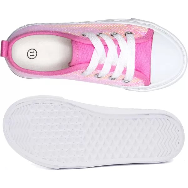 ToandonToddler Kids Sneakers Sparkle Fashion Glitter Sequins Canvas Shoes