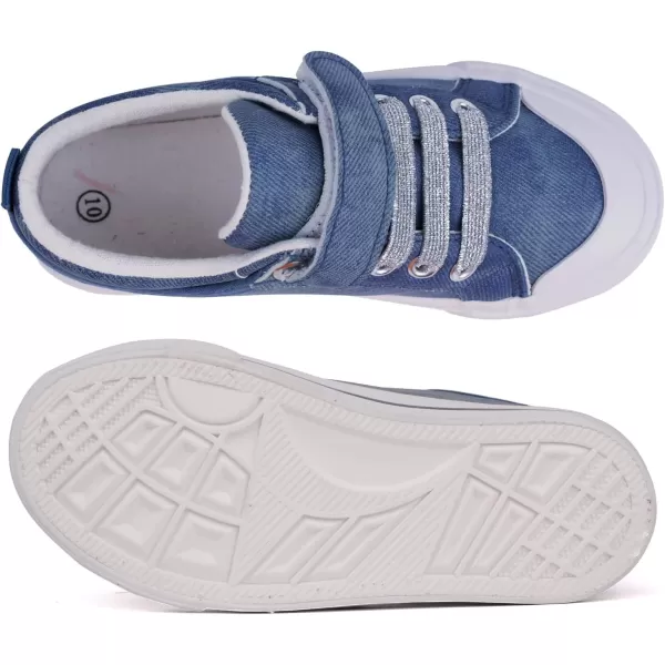 ToandonToddler Kids Sneakers Sparkle Fashion Glitter Sequins Canvas Shoes