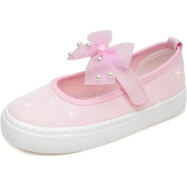 Toandon Toddler Girls Sparkle Glitter Flats Sneakers Age 3-10
