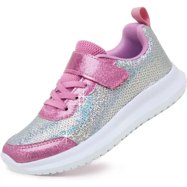 Toandon Toddler Kids Sneakers Sparkle Fashion Glitter Sequins Canvas Shoes