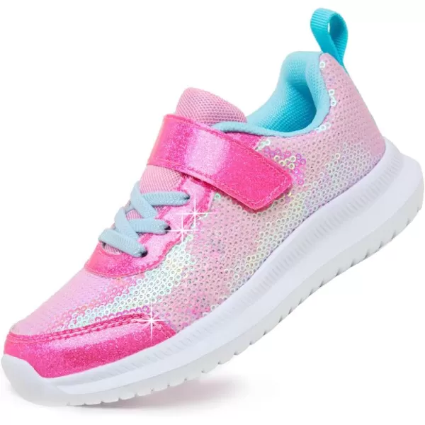 Toandon Toddler Kids Sneakers Sparkle Fashion Glitter Sequins Canvas Shoes