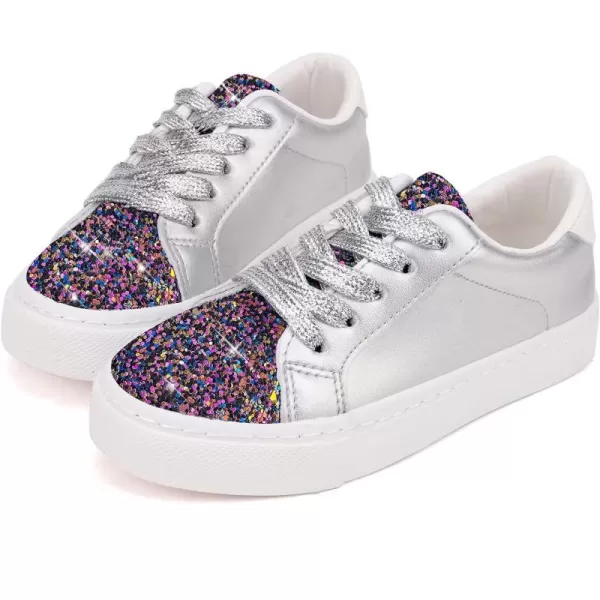 ToandonToddler Kids Sneakers Sparkle Fashion Glitter Sequins Canvas Shoes