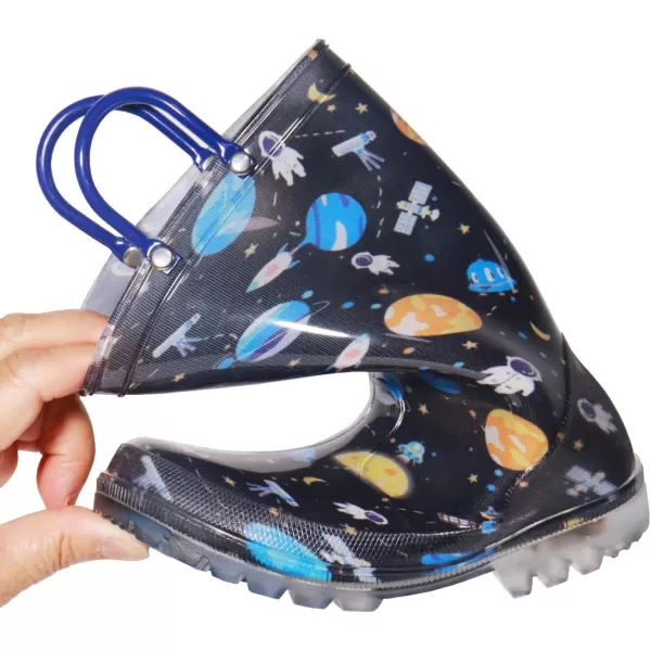 Outee Toddler Kids Adorable Lightwight Waterproof Rain Boots Light Up by Steps