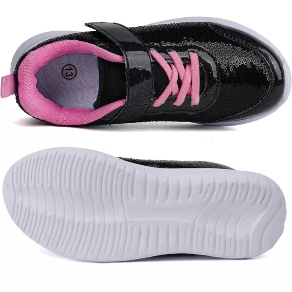 Toandon Toddler Kids Sneakers Sparkle Fashion Glitter Sequins Canvas Shoes