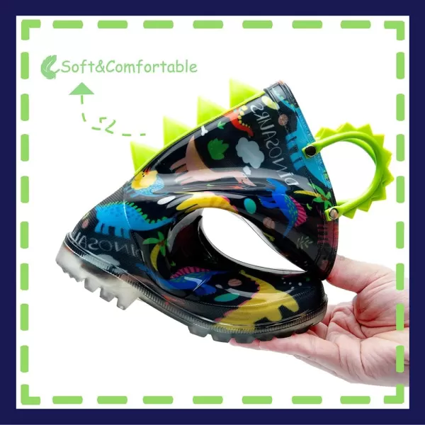 imageOutee Toddler Kids Adorable Lightwight Waterproof Rain Boots Light Up by StepsLight Up Blue