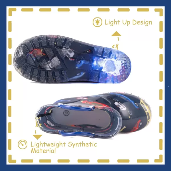 imageOutee Toddler Kids Adorable Lightwight Waterproof Rain Boots Light Up by StepsPolice Cars