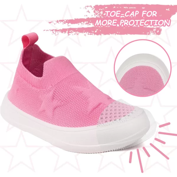 imageToandon Baby Toddler Lightweight Flexible Straps Sneakers for 17 Yrs3d Pink Star