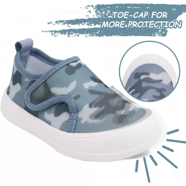 imageToandon Baby Toddler Lightweight Flexible Straps Sneakers for 17 YrsBlue Camo