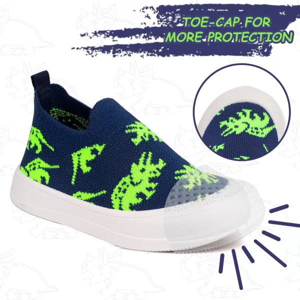 imageToandon Baby Toddler Lightweight Flexible Straps Sneakers for 17 YrsDinosaur Green