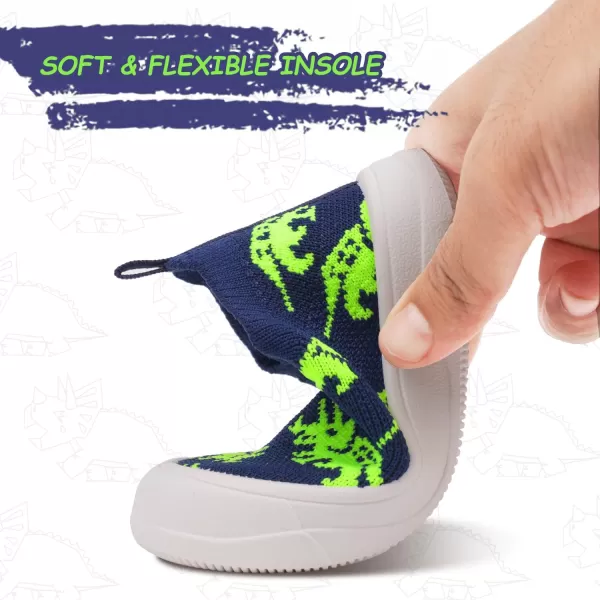 imageToandon Baby Toddler Lightweight Flexible Straps Sneakers for 17 YrsDinosaur Green