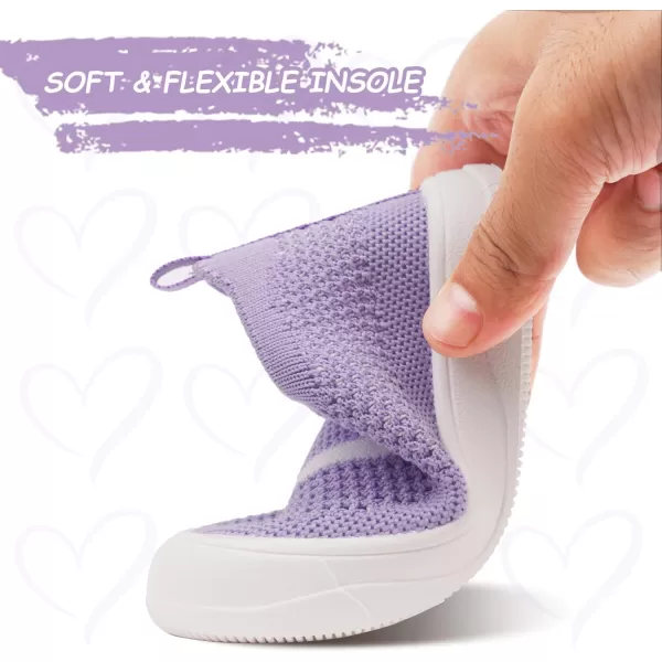 imageToandon Baby Toddler Lightweight Flexible Straps Sneakers for 17 YrsHeart Purple