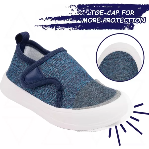 imageToandon Baby Toddler Lightweight Flexible Straps Sneakers for 17 YrsKnit Navy