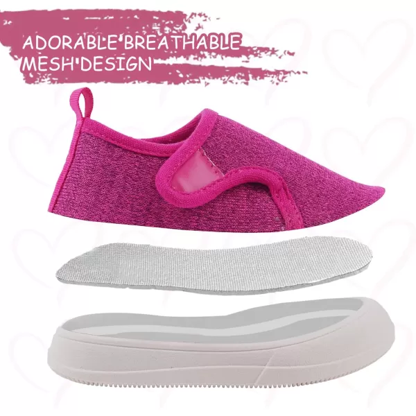 imageToandon Baby Toddler Lightweight Flexible Straps Sneakers for 17 YrsKnit Pink
