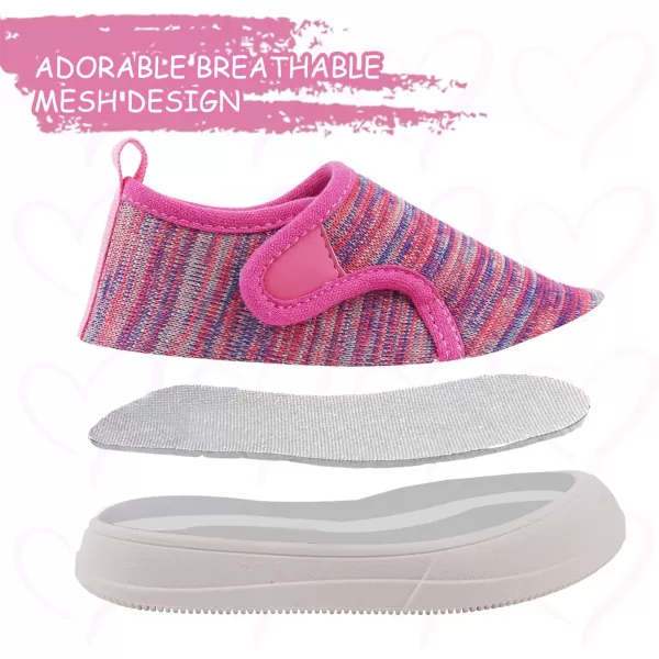 imageToandon Baby Toddler Lightweight Flexible Straps Sneakers for 17 YrsKnit Purple Pink
