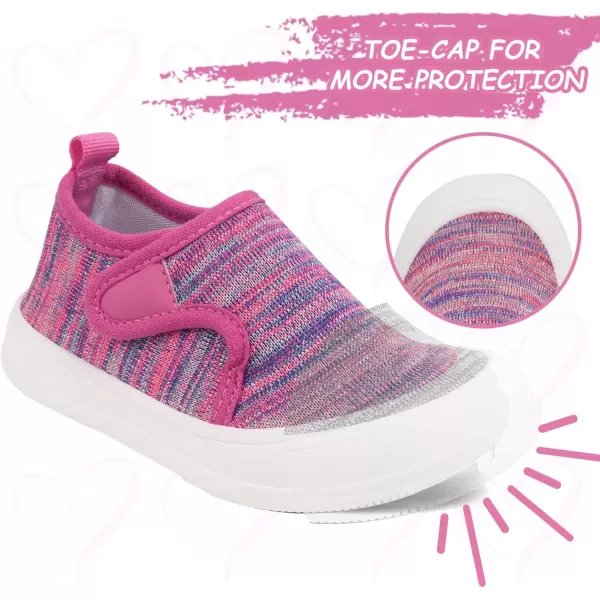 imageToandon Baby Toddler Lightweight Flexible Straps Sneakers for 17 YrsKnit Purple Pink