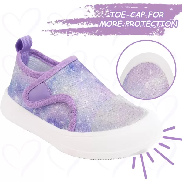 imageToandon Baby Toddler Lightweight Flexible Straps Sneakers for 17 YrsPurple Mesh