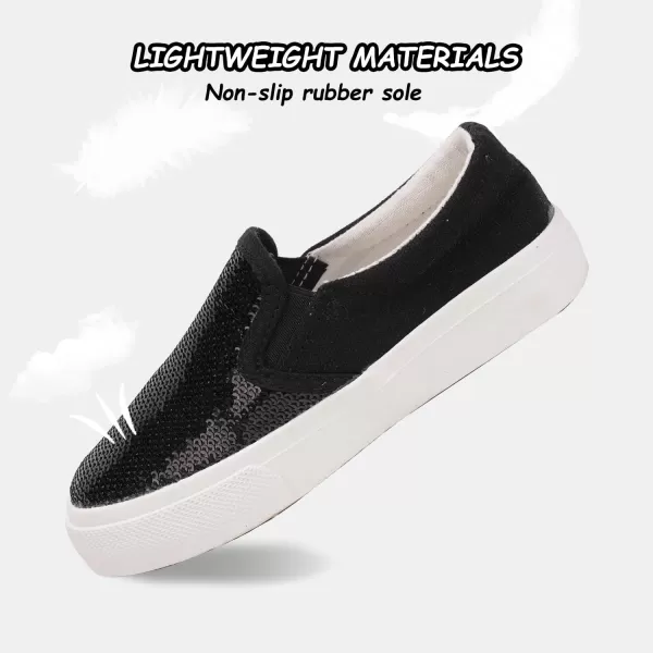 imageToandon Baby Toddler Lightweight Flexible Straps Sneakers for 17 YrsSequins Blk