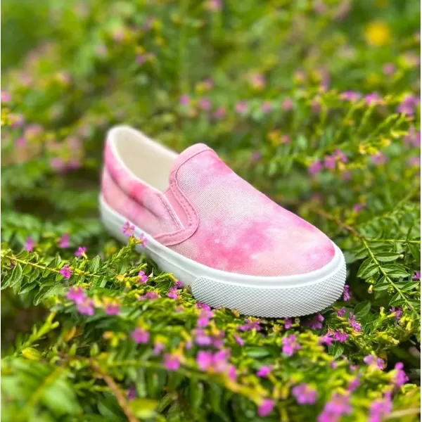 imageToandon Toddler Kids Girls Sparkle Slip On Walking Shoes Age 210Tiedye Pink