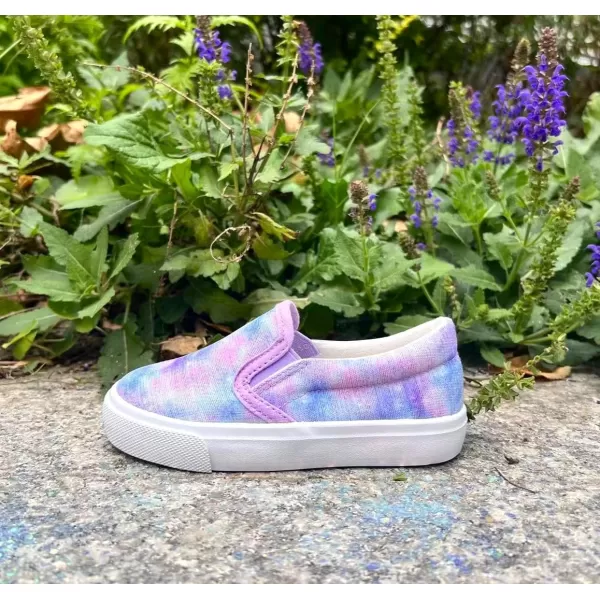 imageToandon Toddler Kids Girls Sparkle Slip On Walking Shoes Age 210Tiedye Purple