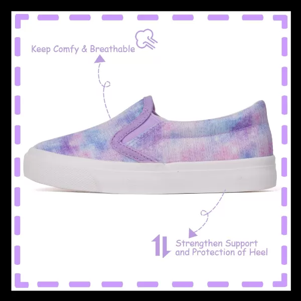 imageToandon Toddler Kids Girls Sparkle Slip On Walking Shoes Age 210Tiedye Purple