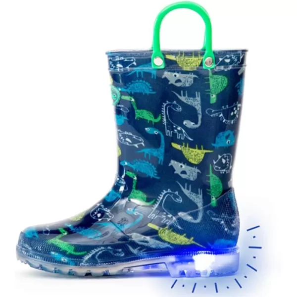 imageOutee boys Rain Boots Kids Baby Light Up
