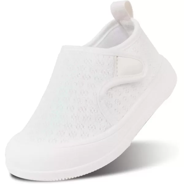 imageToandon Baby Toddler Lightweight Flexible Straps Sneakers for 17 YrsWhite Mesh