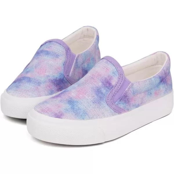 imageToandon Toddler Kids Girls Sparkle Slip On Walking Shoes Age 210Tiedye Purple