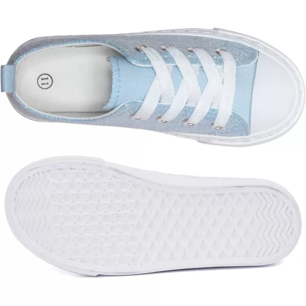 imageToandonToddler Kids Sneakers Sparkle Fashion Glitter Sequins Canvas ShoesGlitter Blue