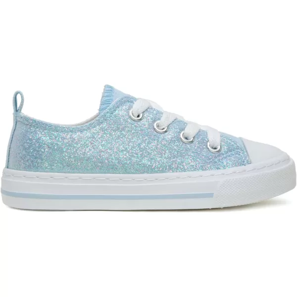 imageToandonToddler Kids Sneakers Sparkle Fashion Glitter Sequins Canvas ShoesGlitter Blue