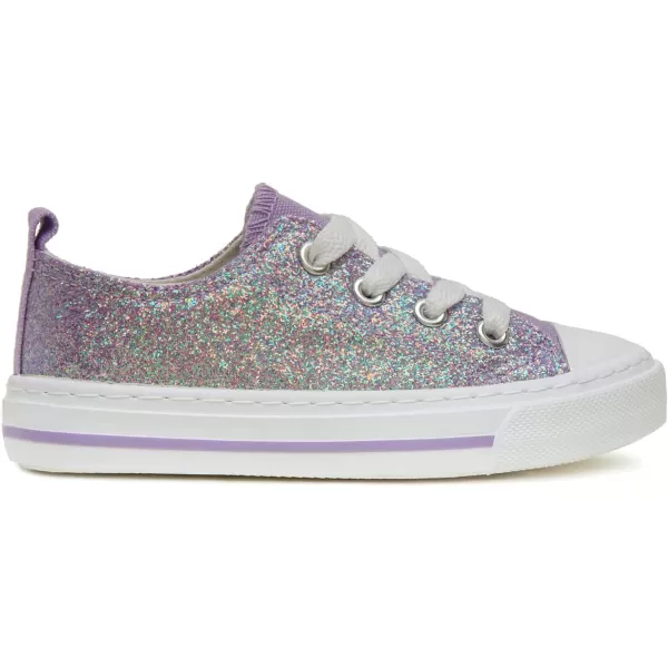 imageToandonToddler Kids Sneakers Sparkle Fashion Glitter Sequins Canvas ShoesGlitter Purple