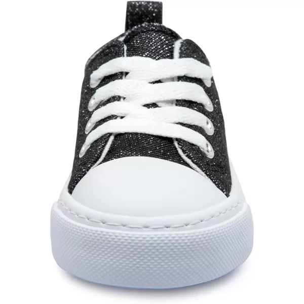 imageToandonToddler Kids Sneakers Sparkle Fashion Glitter Sequins Canvas ShoesGlitterblack