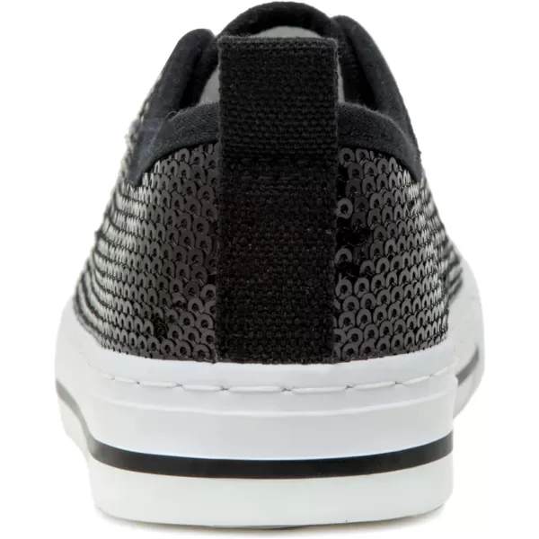 imageToandonToddler Kids Sneakers Sparkle Fashion Glitter Sequins Canvas ShoesSequins Black