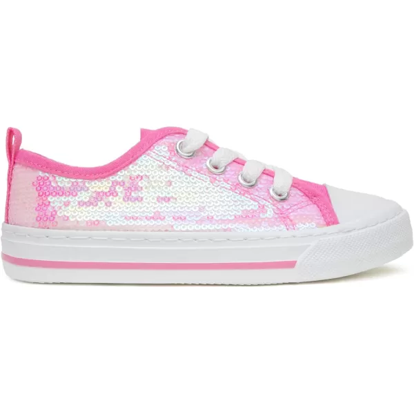 imageToandonToddler Kids Sneakers Sparkle Fashion Glitter Sequins Canvas ShoesSequins Pink