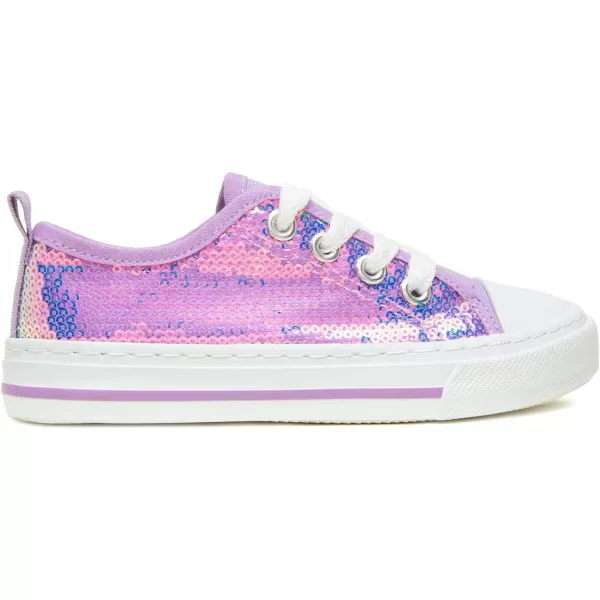 imageToandonToddler Kids Sneakers Sparkle Fashion Glitter Sequins Canvas ShoesSequins Purple