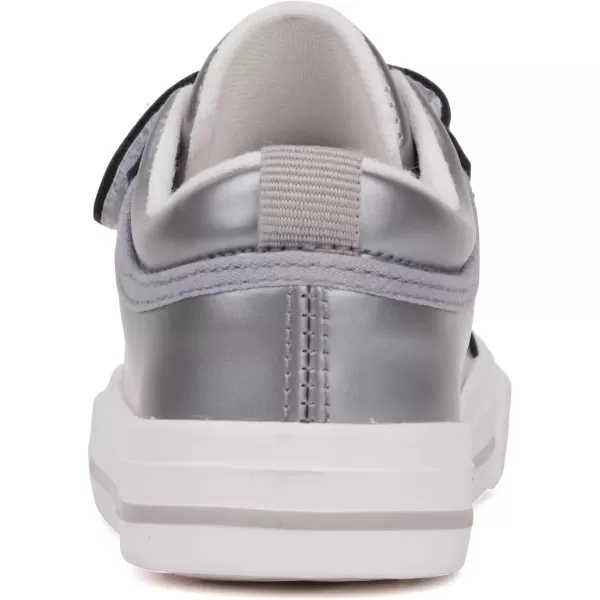 imageToandonToddler Kids Sneakers Sparkle Fashion Glitter Sequins Canvas ShoesSilver Grey