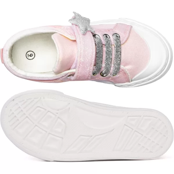 imageToandonToddler Kids Sneakers Sparkle Fashion Glitter Sequins Canvas ShoesStarpink