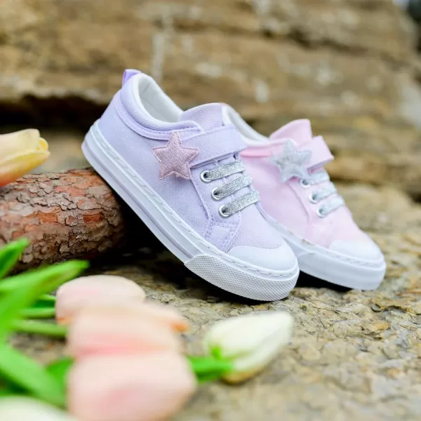 imageToandonToddler Kids Sneakers Sparkle Fashion Glitter Sequins Canvas ShoesStarpink