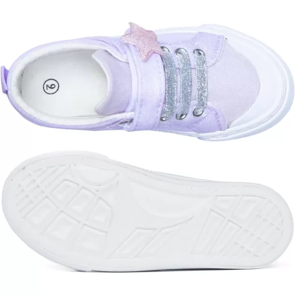 imageToandonToddler Kids Sneakers Sparkle Fashion Glitter Sequins Canvas ShoesStarpurple