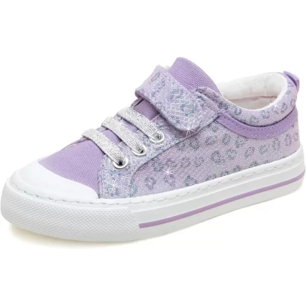 imageToandonToddler Kids Sneakers Sparkle Fashion Glitter Sequins Canvas ShoesPurple Leopard