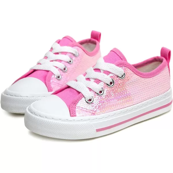 imageToandonToddler Kids Sneakers Sparkle Fashion Glitter Sequins Canvas ShoesSequins Pink