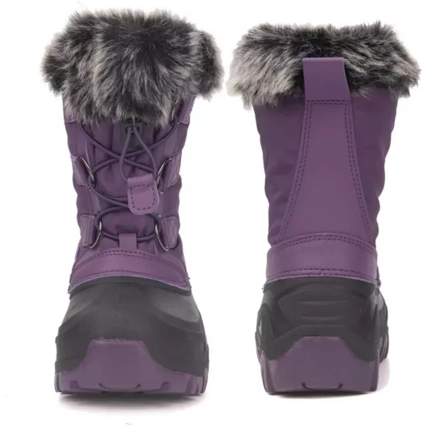imageOutee Toddler Kids Waterproof Warm Snow Winter Boots with Fur Lined Faux