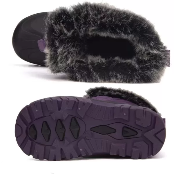 imageOutee Toddler Kids Waterproof Warm Snow Winter Boots with Fur Lined Faux