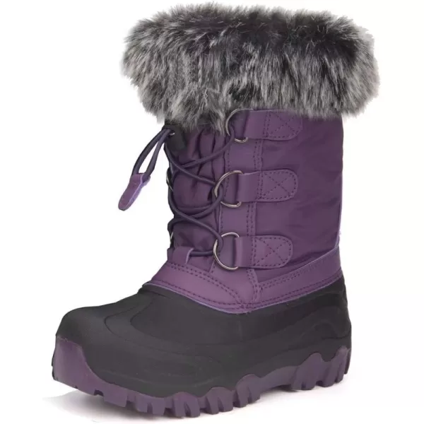 imageOutee Toddler Kids Waterproof Warm Snow Winter Boots with Fur Lined Faux