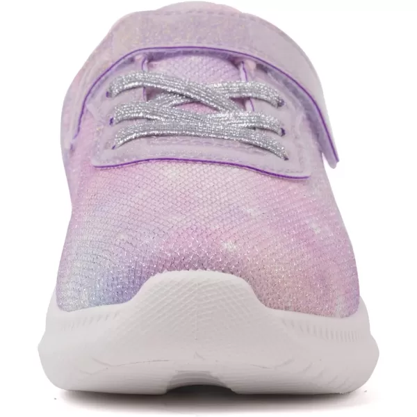 imageToandon Girls Boys Kids Lightwight Breathable Athletic Sport SneakersGlitter Purple Mesh