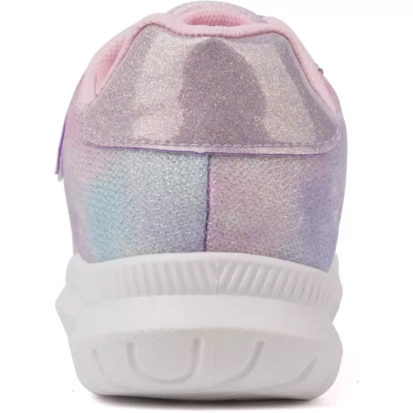 imageToandon Girls Boys Kids Lightwight Breathable Athletic Sport SneakersGlitter Purple Mesh