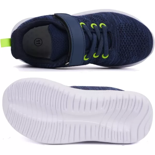 imageToandon Girls Boys Kids Lightwight Breathable Athletic Sport SneakersNavy Blue