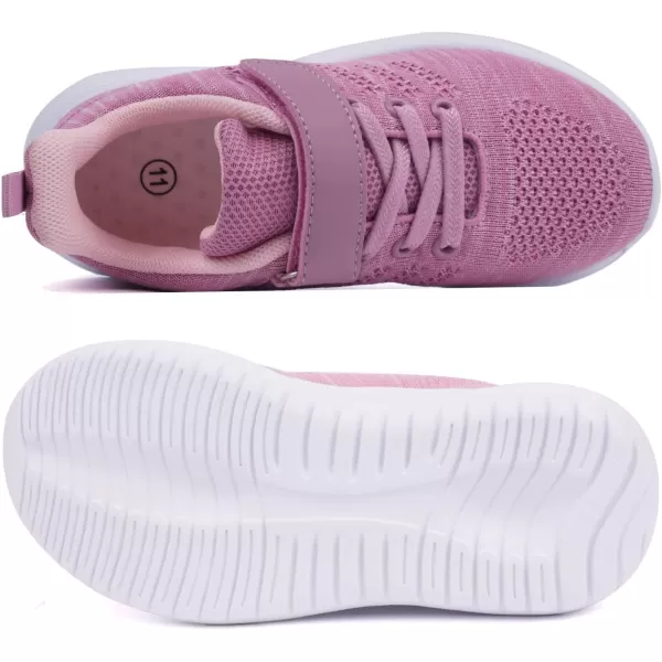 imageToandon Girls Boys Kids Lightwight Breathable Athletic Sport SneakersPink Purple